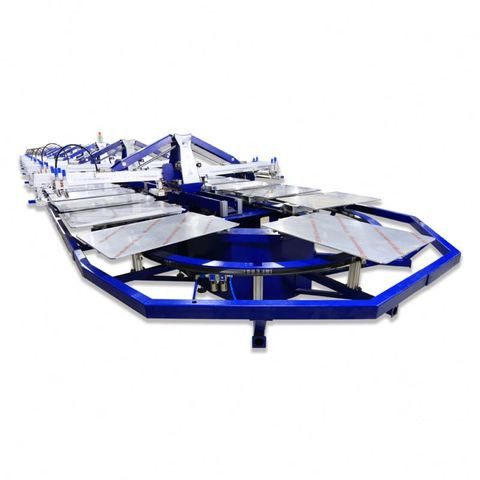 Máy in lụa tự động dạng oval Máy in lụa tự động dạng oval nhiều trạm